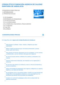 código ético fundación agencia de calidad sanitaria de andalucia