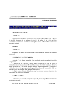 Nº30 Ordenanza FISCAL - Ayuntamiento de Fuentes de Ebro