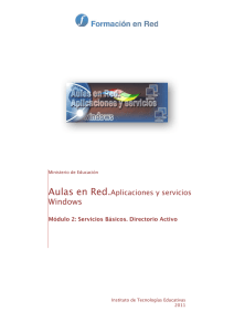 Aulas en red. Aplicaciones y servicios. Windows