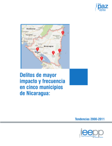 Delitos de mayor impacto y frecuencia en cinco municipios