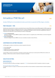 Amadeus PNR Recall