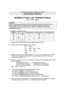 química para las tecnicaturas - Universidad Nacional de San Martín
