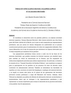 Interacción entre la justicia electoral y los partidos políticos en los