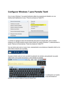 Configurar Windows 7 para Pantalla Táctil