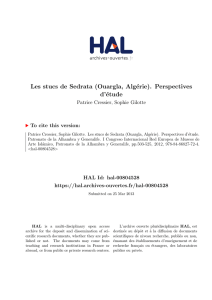 Les stucs de Sedrata (Ouargla, Algérie). Perspectives d - Hal-SHS