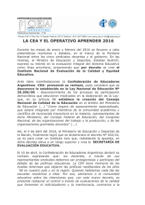 Documento CEA - Confederación de Educadores Argentinos