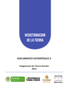 redistribucion de la tierra - Corporación Latinoamericana Misión Rural