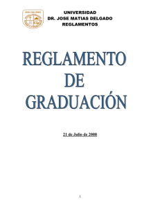 Reglamento de Graduación - Universidad Dr. José Matías Delgado