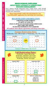 Fall Registration Dates - San Leandro Adult School