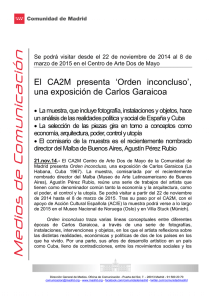 El CA2M presenta `Orden inconcluso`, una exposición de Carlos