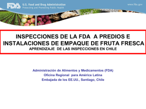 INSPECCIONES DE LA FDA A PREDIOS E INSTALACIONES DE