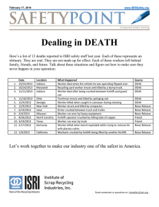 Dealing in DEATH - Institute of Scrap Recycling Industries Inc
