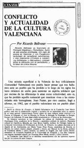 Conflicto y actualidad de la cultura valenciana