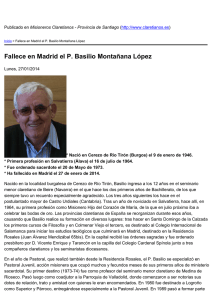 Fallece en Madrid el P. Basilio Montañana López
