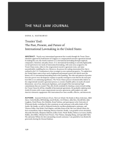 Treaties` End - The Yale Law Journal