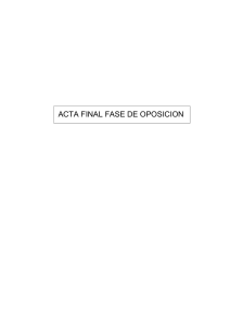 ACTA FINAL FASE DE OPOSICION