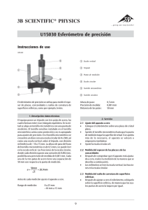 3B SCIENTIFIC® PHYSICS U15030 Esferómetro de precisión