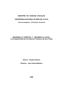 Desarrollo Turístico y Desarrollo Local