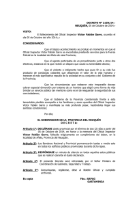 Decreto 2150 fallecimiento policia Víctor Fabián
