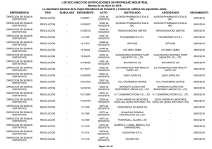 LISTADO ÚNICO DE NOTIFICACIONES DE PROPIEDAD