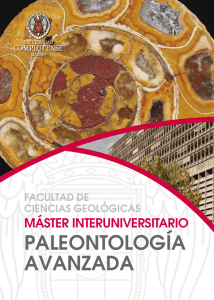 PALEONTOLOGÍA AVANZADA - Universidad Complutense de Madrid