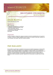 SALSA BLANCA PAN RALLADO - Fundación Celíaca de Venezuela