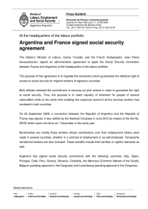 Argentina and France signed social security agreement