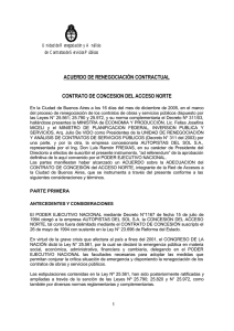 acuerdo de renegociación contractual contrato de concesion del
