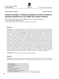 Factores asociados a estadios avanzados de cáncer tiroideo en