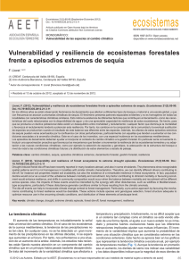Lloret, F. (2012). Vulnerabilidad y resiliencia de ecosistemas