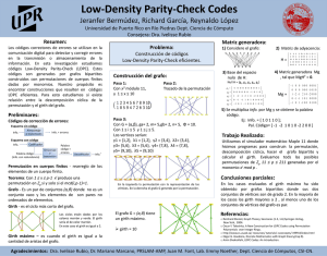 Construcción de códigos Low-Density Parity