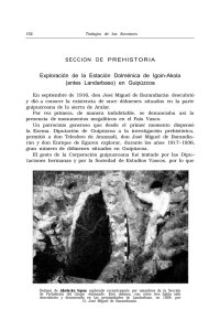 Sección de Prehistoria. Exploración de la Estación Dolménica de