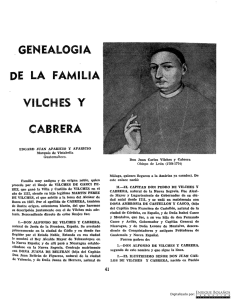 Genealogía de la familia Vílchez y Cabrera