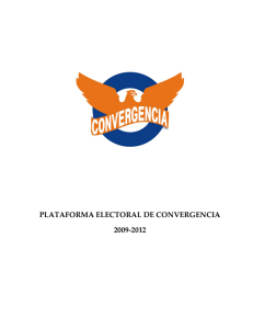 PLATAFORMA ELECTORAL DE CONVERGENCIA 2009-2012
