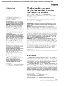 Monitorización continua de glucosa en niños tratados con bomba de