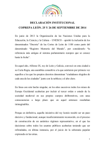 declaración institucional coprepa león. 25 y 26 de septiembre de 2014