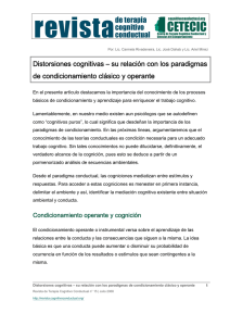 Distorsiones cognitivas - Revista de Terapia Cognitivo Conductual
