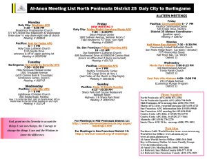 Al-Anon Meeting List North Peninsula District 25 Daly City to