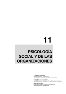 PSICOLOGÍA SOCIAL Y DE LAS ORGANIZACIONES