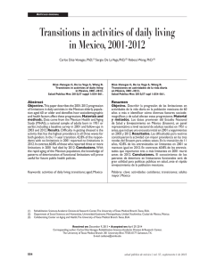 Transitions in activities of daily living in Mexico, 2001-2012
