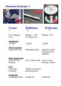 Cromo Molibdeno Wolframio