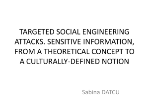 targeted social engineering attacks. sensitive