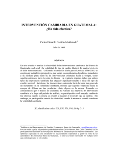 INTERVENCIÓN CAMBIARIA EN GUATEMALA: ¿Ha sido efectiva?