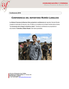 conferencia del reportero roméo langlois