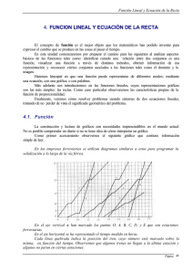 4. FUNCION LINEAL Y ECUACIÓN DE LA RECTA