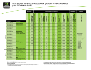 Guía rápida para los procesadores gráficos NVIDIA GeForce para