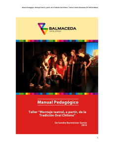Manual Pedagógico Montaje Teatral, a partir, de la Tradición Oral