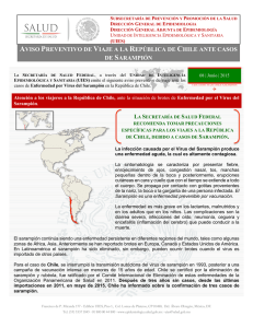 aviso preventivo de viaje a la república de chile ante casos de