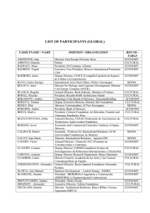 list of participants (global) - Fundación Consejo ESPAÑA