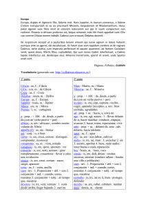 Higinio, Fábulas, CLXXVIII Vocabulario (generado con: http